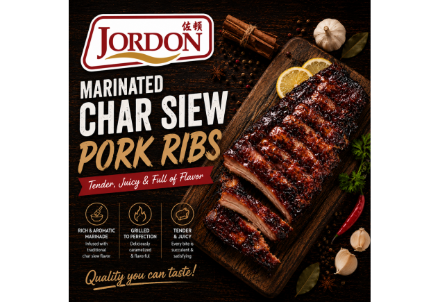 Frozen Marinated Char Siew Rib (500-600g) Raw Meat