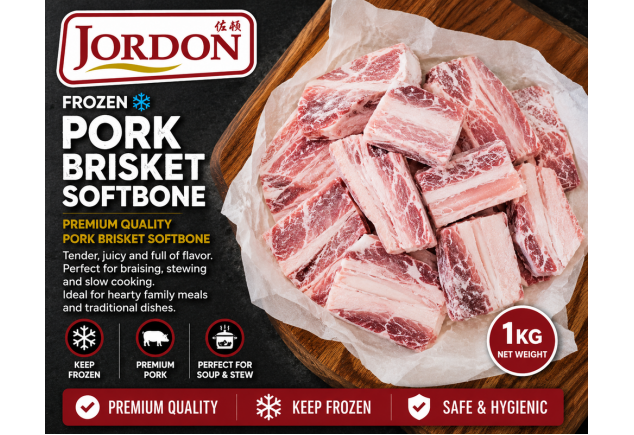 Frozen Pork Brisket Softbone 1kg