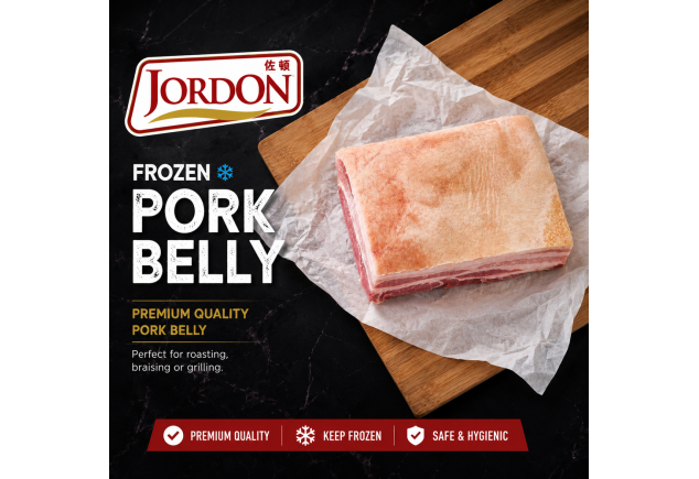 Frozen Pork Belly 1kg/pkt Block [bulk pack]