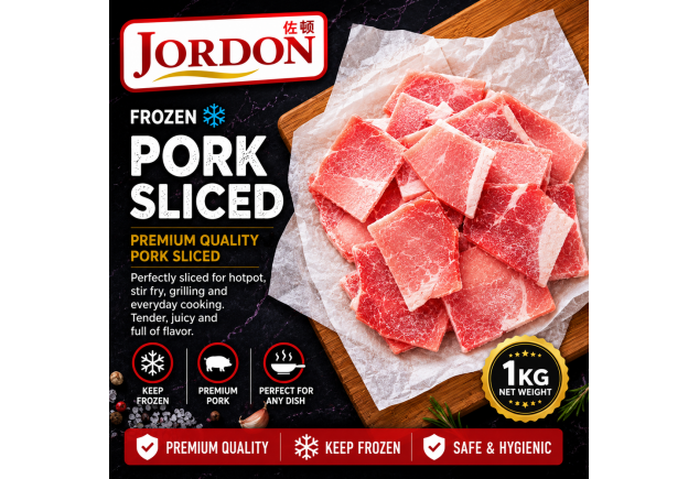 Frozen Pork Sliced 1kg